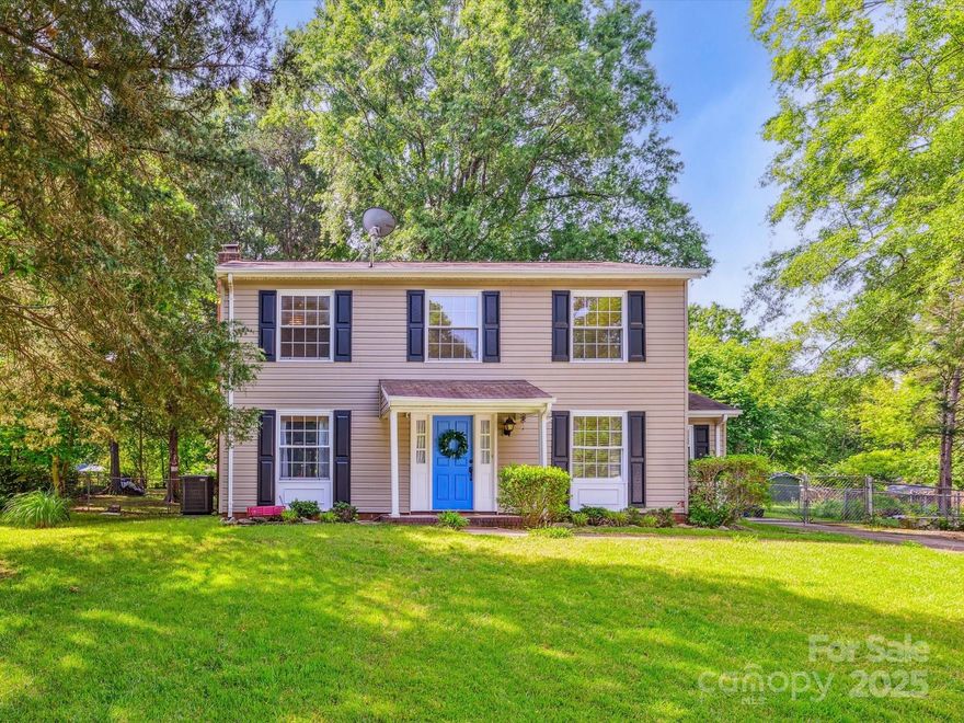 Welcome Home! This 3-bedroom, 2.5-bathroom home in the heart of Steele Creek is priced to sell! The home offers the perfect blend of comfort, convenience, and charm. It is ideal for those seeking both tranquility and easy access to everything the city has to offer. Out back, enjoy your private oasis with mature landscaping, a fenced yard, fire pit area and extended patio made for relaxing. The .42 acre yard invites you to slow down and stay awhile plus offers ample space to build a pool if desired. The home has a new HVAC system (2024) with transferable warranty, hot water heater (2024), stainless steel appliances, updated wood plank flooring on main level, and updated primary bathroom. Don't miss your opportunity to see this great home!