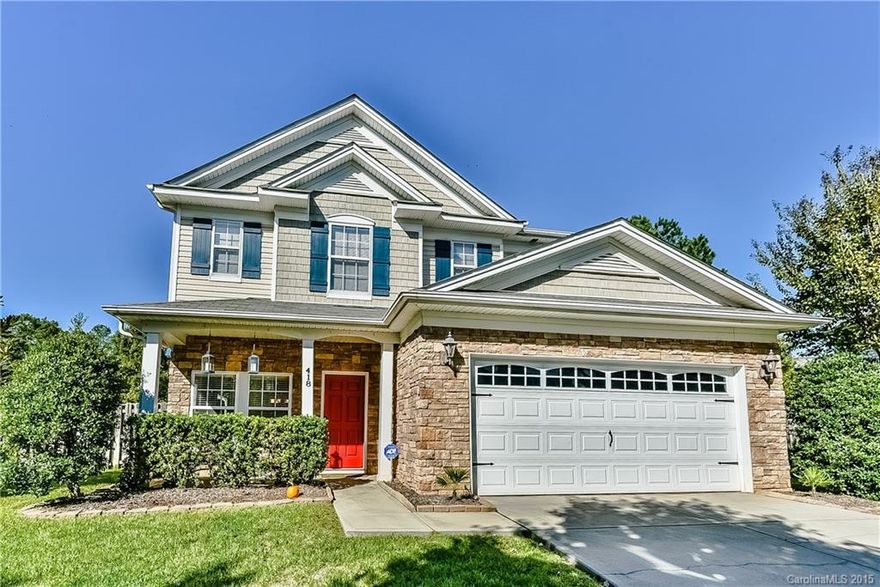 Versatile floor plan in charming English Trails community. Large living/dining room with open floor plan from great room to kitchen. Flows beautifully for entertaining. Spacious kitchen with custom tile back splash, double oven and gas cook top. Large, upstairs master bedroom with vaulted ceiling, walk in closet and master bath with garden tub and separate shower. Convenient upstairs laundry. Screened porch. Private fenced yard w/access to community pool. Fort Mill Schools. Easy access to Clt.