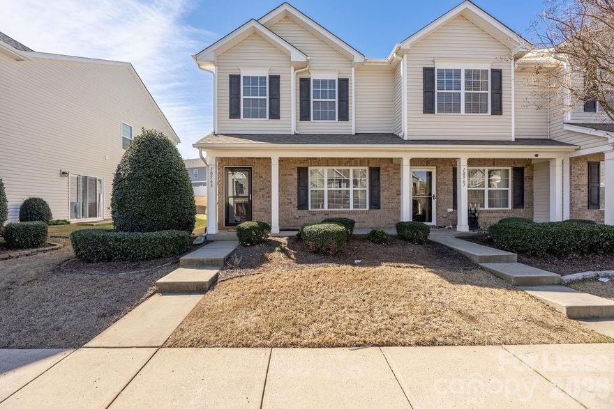 Updated 3-bedroom, 2.5-bath townhome in a prime Pineville location just minutes from Ballantyne, I-485, shopping, and dining! The main level offers an open, functional layout with updated flooring, a bright living and dining area, and a convenient half bath. The kitchen features granite countertops, tile backsplash, a center island, and refrigerator included. All bedrooms are located upstairs w/ two updated bathrooms and ample closet space. Washer/dryer hookup on the main level. Outdoor features include an extended back patio with additional storage. Assigned parking included. Community includes an outdoor pool and direct access to greenway. Available June 1st.