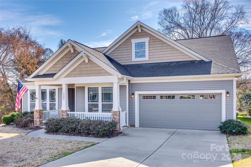 Located on a premium lot in Kings Grove, this stunning home offers the perfect blend of comfort & privacy, along with an exceptionally functional floorplan! On the main level you'll find the primary bedroom, along with an in-law suite, complete with a full bathroom (this versatile space doubles as an amazing office). Conveniently situated directly off the primary closet is the spacious laundry room, making laundry easy(ish)! Washer & dryer convey. Kitchen features EnergyStar SS appliances, gas cooktop, double oven, large island, butler’s pantry & a huge walk-in pantry. Refrigerator conveys. Formal dining room + casual dining area. Open living space with hardwood floors & massive windows, allowing so much natural light inside. Huge storage closet under stairs.  Upstairs, you’ll find 2 additional bedrooms & a full bath, providing ample space for family & guests. Step outside & enjoy peacefulness on the covered patio, with a community reserve on one side & backing up to trees.