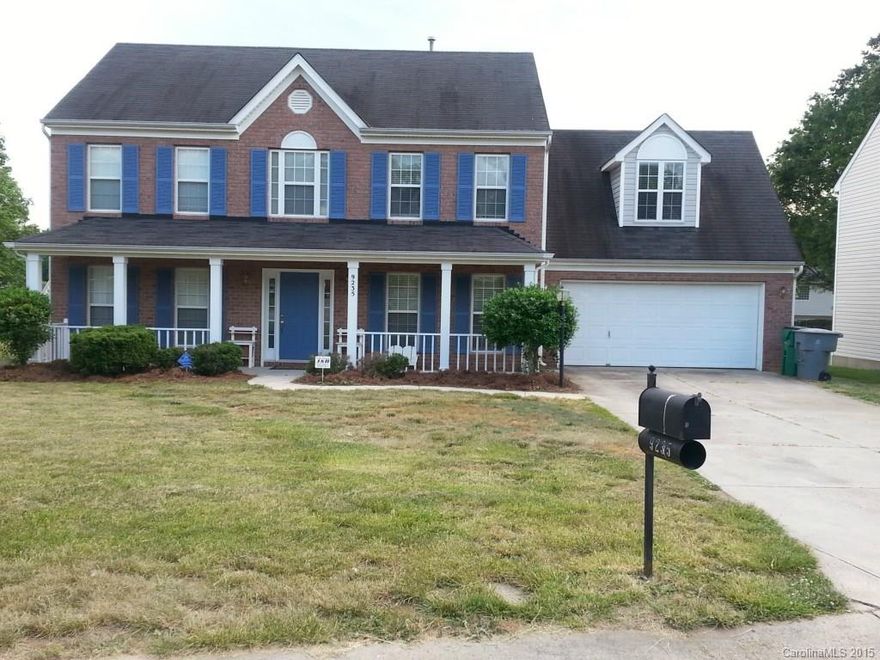4BR, 2.5BA home. Hardwoods/carpet on the main level, formal dining and living room, fireplace with gas logs, large master suite with a sitting room or office space, bonus room or 4th bedroom. large backyard and deck and covered front porch.