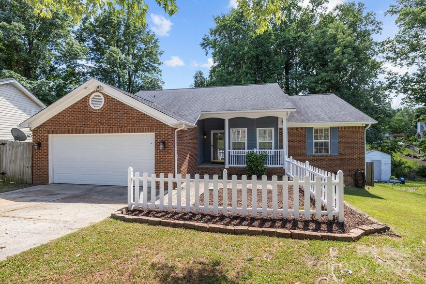 NO HOA! You must see this adorable and welcoming ranch with a spacious living room opening to the dining area. Retreat to your generously sized primary bedroom featuring a walk-in closet and en-suite renovated bathroom with dual vanities, tub and walk-in shower.  Relax on your deck overlooking the fenced in backyard. Minutes to shopping, dining and 485.  Schedule a showing today, as this one won't last long!