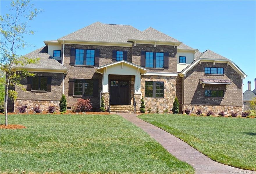 Exceptional custom built home in gated community of Longbrooke. Minutes from Ballantyne, this SC community is a private enclave of impressive homes.  This detail oriented first floor owner's suite plan is sure to impress. This home has it all - from the natural stone used on the exterior, mahogany garage doors, casement windows, custom wall colors, upgraded kitchen, oversized media room. covered rear porch, additional play area upstairs.  This is a true MUST SEE!