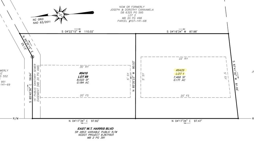Pad ready vacant lot in East Charlotte tucked in between Grove Park, Oak Forest and Hickory Grove. The surrounding area continues to see strong growth, with new construction homes selling in the $400's and $500's. Public water and sewer are available at the street, and the lot features flat topography suitable a monoslab foundation, ideal for a smooth and efficient build. A boundary survey and approved zoning variance are included with the sale, helping reduce upfront due diligence time and cost. Convenient location with strong long-term upside. Excellent opportunity for a builder, investor, or first-time ground-up project. The adjoining lot is also available for sale separately, offering the opportunity to scale to a 2 unit development.