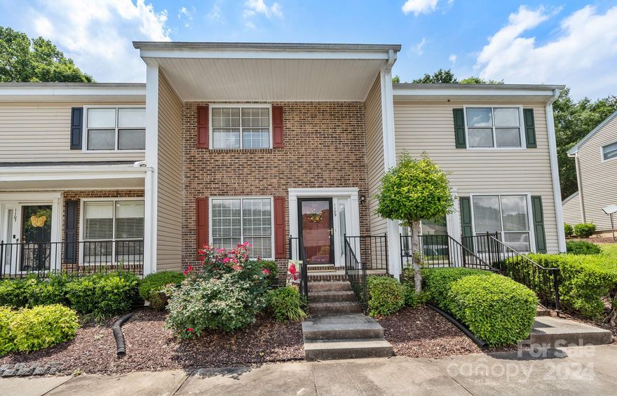 Ferrington Place townhomes is a centrally located neighborhood in Gastonia offering comfort, convenience and location.  This quaint home is a 2 bedroom 1, 1/2 bathroom with a good sized kitchen and eat-in area, laundry room is on the main level and all bedrooms are up on the 2nd floor.  BRAND NEW HVAC was installed earlier this month, exterior maintaince performed by HOA...this is a fantastic opportunity for someone looking for a low-maintainence investment property or home.  Home sits across from the community pool and mailboxes, it has two reserved parking spots and offers no back neighbors.  This home is currently tenant occupied, with a great rental history and tenant is willing to renew lease with the new owner(s).  Restrictions to neighborhood are available under attachments.  Ideal spot close to stores, restaurants, parks and schools.