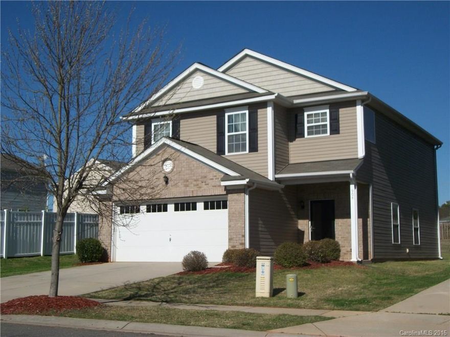 BUYER FINANCING FELL THROUGH AT LAST MINUTE. PROPERTY ALREADY INSPECTED & APPRAISED FOR MORE THAN $150K. Beautifully maintained home from new. Great open floor plan with hardwood like floors on main. Large master suite w dual sinks, separate shower & garden tub. Walk in closets, spacious loft for office or extra family room/playroom. Alarm system. Level backyard with storage shed. 2 car garage, community pool, club house, playground. Convenient location, close to dining, shopping & I-85.