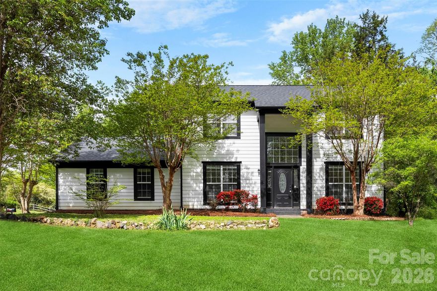 Welcome Home to the Wedgewood Neighborhood! This two story home offers more space and character than you'd expect, all laid out across 1,732 square feet, .27 AC on a corner lot.  As you walk in, your greeted with a 2 story foyer that's so light and inviting! Spacious office, dining room and step into the family room centered around a brick fireplace, creating a warm and inviting focal point. The open connection between the family room and kitchen area makes the main space feel easy and connected. Kitchen has granite counter tops, white cabinets, black appliances with refrigerator and a breakfast area.
Upstairs- You will find 4 bedrooms, 2 full baths and laundry closet plus the railing overlooks the open foyer.
The attached garage adds convenience plus a additional driveway to store extra vehicles.
Outback, you have plenty of space to spread out on the back patio and enjoy.
HOA is $60/quarter. Roof 2023