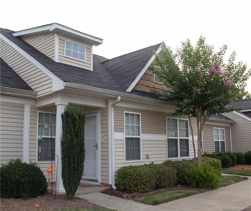 HURRY, WON"T LAST!  This Beautiful move-in ready home is in a Quiet town home community in the heart of Lake Wylie! New Paint throughout the home with Master bedroom tucked away upstairs! Home comes w/ refrigerator, microwave, stove, dishwasher, washer, dryer & intercom system that can be connected to your music. Great location near community pool fitness facility, restaurants, grocery & convenience store, post office. Award winning Clover school District.