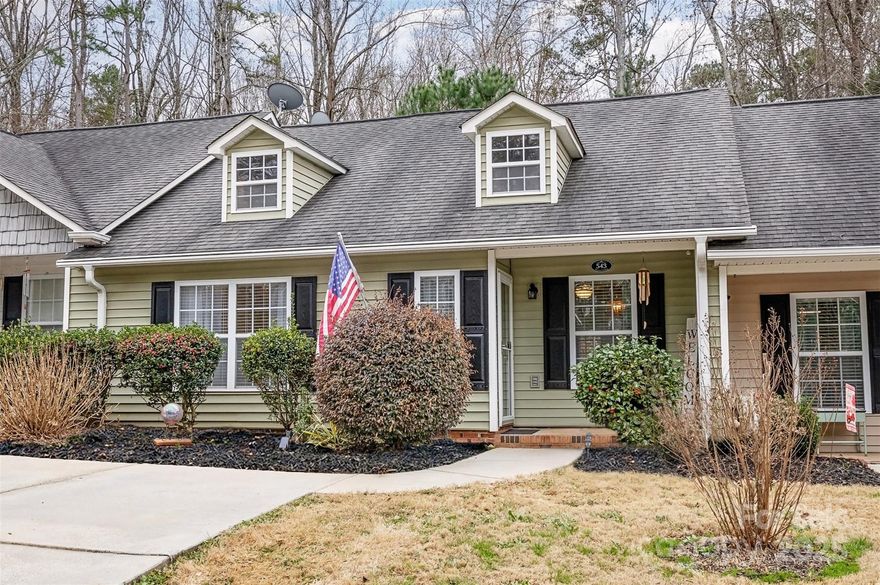 Discover the ease of one-level living in this charming 2-bedroom, 2-bathroom townhome, offering a low-maintenance lifestyle with convenient access to everything Fort Mill has to offer! With some of the lowest HOA fees in Ft Mill, covering exterior maintenance and front yard landscaping, this home is truly low-maintenance living at its best. Step inside to an open floor plan with tall living room ceilings, seamlessly flowing to the dining space and kitchen—all with newer LVP flooring. The primary suite boasts tray ceilings, sitting area, a generous walk-in closet, and an ensuite bathroom with a double vanity. The secondary bedroom also includes a walk-in closet, providing ample storage. Enjoy your private wooded backyard and fully fenced yard, ideal for relaxation or outdoor gatherings. Just 5 minutes from Anne Springs Greenway, downtown Fort Mill, schools & shopping and 10 minutes from Kingsley dining and I-77, this home offers the perfect blend of comfort and convenience.