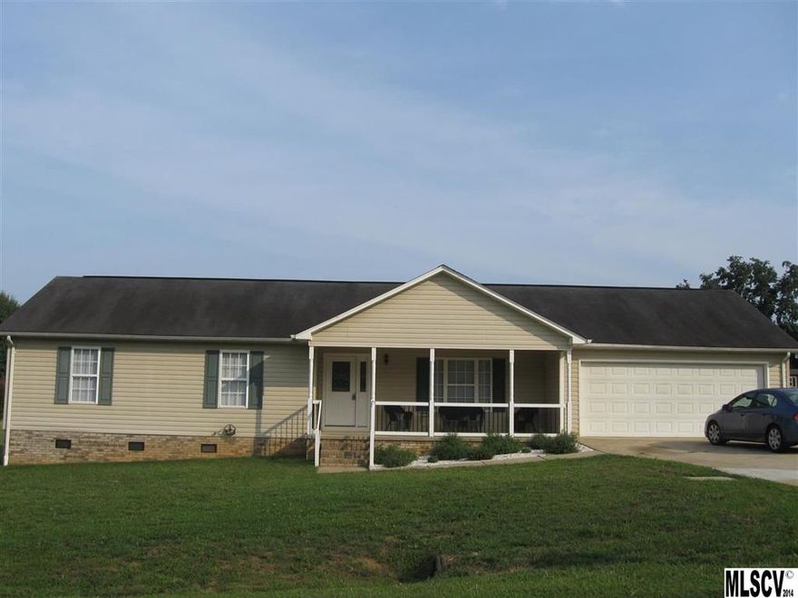 You can be happy here. Out of the city limits but close to everything. Great home with new heat and air, hot water heater, carpet, light fixtures and plumbing. This house offers large country front porch and back deck. Huge back yard.