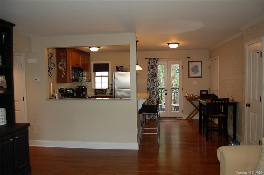 Perfect location!! Doesn't get any better. Walk to Montford area. Hop-skip-jump to South Park, dinning or multiple grocery stores. Lots included: Internet, Water & Sewer, Landscaping, Pool and Courtyard w/ HOA. Beautiful Kitchen w/ Granite Tops, Breakfast Bar, tile floors & upgraded Cabinets. Breakfast area ideal which lead to balcony, perfect for that 1st cup of coffee. Large living room w/ hardwoods, excellent for entertaining. Exposed brick. Granite in bathrooms. Lots of character!