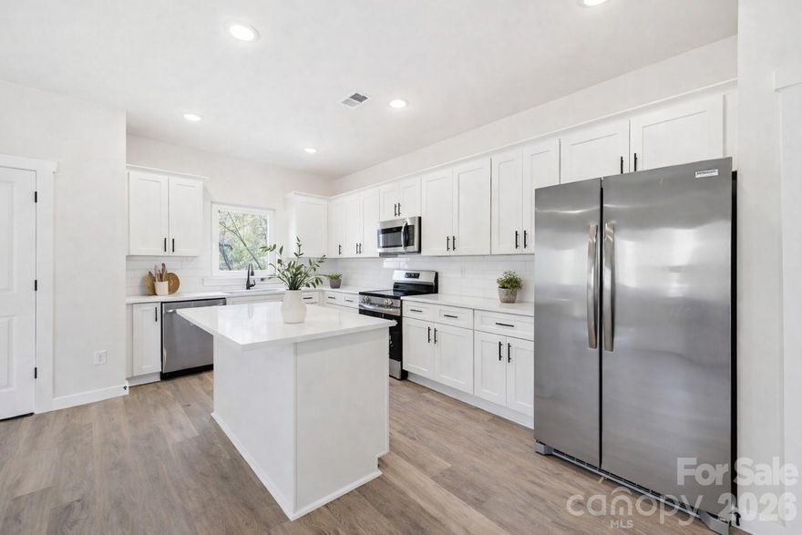 Tucked at the end of a quiet cul-de-sac, nested on 1 acre, this beautifully finished 2-story home blends privacy, modern comfort, and serene wooded surroundings with nearby mountain views. Enjoy a peaceful setting that feels like a retreat—while remaining just minutes from everyday conveniences (less than 30 minutes to Blowing Rock and 25 minutes to Hickory).
This move-in ready home features 3 bedrooms and 2.5 bathrooms, including a spacious primary suite complete with a private bath and a large walk-in closet. The open-concept living area is warm and inviting, highlighted by a cozy electric fireplace—perfect for relaxing evenings at home.
The kitchen is thoughtfully designed with white soft-close cabinetry, granite countertops, and sleek matte black hardware, creating a clean, modern aesthetic. Durable LVP flooring runs throughout the home, offering both style and easy maintenance. The kitchen island is ideal for everyday living, while a separate dining area provides the perfect space for formal gatherings and opens through French doors to the private backyard.
Step outside to a backyard filled with mature trees, offering natural shade, added privacy, and a peaceful outdoor setting—ideal for entertaining or simply unwinding.
A 2-car garage adds convenience, and the home includes a 1-year builder’s warranty, with optional coverage available for up to 10 years.
Simulated grass and virtual staging/photos have been used for marketing purposes.