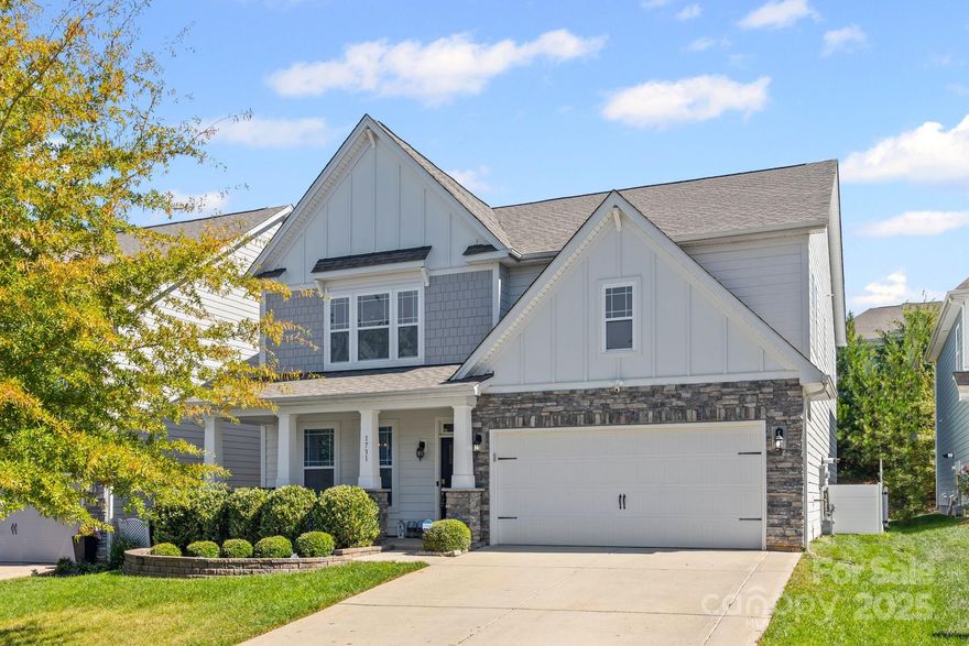 You will fall in love with this absolutely beautiful 5-bedroom home on a quiet cul de sac in Cypress Point! The main floor features a private office with custom sliding doors; a gourmet kitchen with double ovens, a gas cooktop, a butler's pantry, and a walk-in storage pantry; a spacious living room with a gas fireplace; a bedroom with adjacent full bath; and a mud room with built in drop zone off the garage entry. Upstairs you will find an oversized owners suite with a large walk-in closet, separate vanities, a tile shower, a garden tub and French doors leading to a sitting room. There are also two spacious secondary bedrooms, a hall bath with double sinks and a separate tub/shower room, a 5th bedroom/bonus room with custom barn doors, and a large laundry room. Recent upgrades include custom lighting throughout, an accent wall in the living room, custom doors in the office, primary suite and bonus room, and shiplap over the fireplace.. The fenced yard is fully irrigated with an extended patio, a pergola, a retaining wall, and mature landscaping. The community features resort style amenities including a pool, clubhouse, fitness center, picnic area, sports court, walking trails and more, and is zoned for the new Lake Wylie High School opening in 2026. Low taxes, close proximity to all the shopping & restaurants in Lake Wyie, and an easy commute to Charlotte or the airport. Don't let this beautiful home get away!