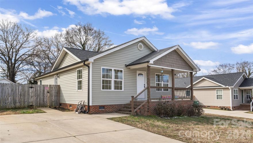 *Has the feel of New Construction* No HOA! 
Only one owner!  Seller is offering concessions. 

Welcome home to this warm and inviting retreat, where charm meets modern comfort!
From the moment you arrive, the welcoming front porch sets the tone. Perfect for morning coffee, quiet evenings, while watching the world go by. 

Inside, the home opens to a bright, open living space filled with natural light and soothing neutral tones that instantly make you feel at ease. The kitchen features granite countertops, stainless steel appliances and a generous bar top with ample room for seating.  The dining area and living room flow effortlessly into the kitchen, making it easy to host intimate gatherings or enjoy peaceful everyday living. Luxury vinyl plank flooring throughout kitchen, living room and bedrooms! Laundry room is separate! 

Step outside to the concrete patio and private, fenced in backyard that offers a spacious 360+ sq. ft shed. This area is ideal for unwinding, reading a book or hosting backyard barbeques. 
This property is more than just a house-it's a comfortable haven, designed for those who appreciate charm, warmth, modern comfort that truly feels like home.

Close to Crowders Mountain, Osage Mill, shops, restaurants and highway access. 

3D Tour: https://hommati.tours/tour/2549138?play=no&mls=yes
Aerial Tour: https://www.hommati.com/3DTour-AerialVideo/unbranded/316-E-Alabama-Ave-Bessemer-City-Nc-28016--HPI67194894