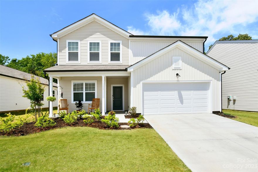 *Ask about the assumable FHA interest rate at 4.75%! This home in brand new and desirable Spring Meadow in Concord is better than new! Don't wait to build when this one is upgraded and move-in ready! The open floorpan features updates galore and the back yard is large and private. The downstairs offers a separate study that could also be used a dining room or play room, and a wide-open living room that opens to the spacious dining and gorgeous kitchen. There is mudroom area, a pantry and a half bath to round out the first floor. Upstairs are four huge immaculate bedrooms, a loft, and ample laundry room. The primary is tucked away has an oversized shower and large dual sink vanities and lots of space. The backyard is private with trees at the back and useable with tons of room to play and entertain. All of this and low Cabarrus taxes and fabulous location near George Lyles Concord/ Afton/ Kannapolis and University area!