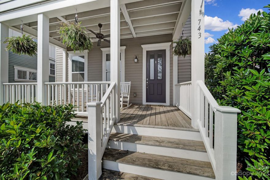 Love where you live! This Riverwalk home is perfectly located and walkable to enjoy all the amenities the community offers, nestled w/ a pocket park in front of the home. Find yourself relaxing on one of the Charleston style double porches, private side yard at the fire pit, or entertaining in the back fenced yard. Home features open floor plan, welcoming great room with built-in cabinetry surrounding the gas fireplace, gourmet kitchen with gas cook top, under cabinet lighting, oversized pantry with barn-doors, formal dining room, laundry room with plenty of storage, hardwoods throughout first floor, and 10 ft ceilings. Upstairs you will find the owners suite, with 2 additional bedrooms, and full bath. The owner’s retreat features a walk-in closet, double vanity, walk-in oversized tile shower, and large walk out screened balcony. Discover miles of walking/biking trails, Velodrome, BMX Track, Criterium Course, Amphitheater, canoe/kayak launch, and even bike friendly streets!