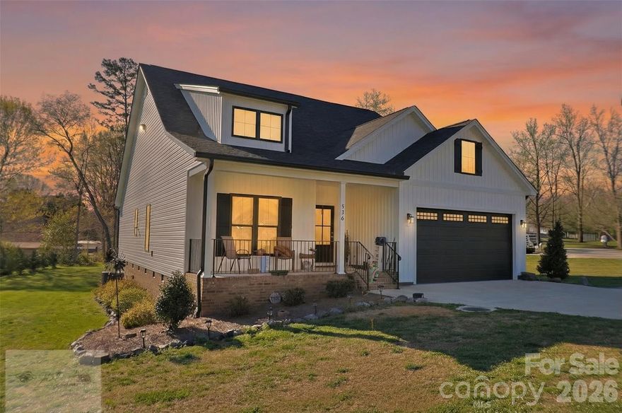 Welcome to this beautifully located home, ideally situated near the attractions of Moss Lake, Kings Mountain, Shelby, Boiling Springs, and Forest City. With easy access to Business 74 and the upcoming bypass, you can reach Asheville or Charlotte in no time. For those who travel frequently, both Shelby Airport and Charlotte Douglas International Airport are conveniently nearby. This home offers proximity to a variety of dining, shopping, and recreational options, including Crowders Mountain, Gateway Trail, Kings Mountain State Park, Carolina Harmony Trail, and First Broad River Trail. Educational institutions, healthcare facilities, and entertainment venues like movie theaters, Kings Mountain's Patriot Park, Don Gibson Theatre, and Joy Theatre are all within reach.

Step inside this remarkable home, featuring a charming rocking chair front porch and installed shades that can retract up or down for your convenience. The front door opens to a welcoming foyer and hallway that leads into an open-concept living space, complete with a spacious living room, dining room, and kitchen. The kitchen boasts an island with seating for barstools and stunning vaulted ceilings that enhance the airy feel of the home.  The second and third bedrooms have double door openings to the closet spaces and are located in the front space of the home and the primary in the back giving you a split bedroom floorplan feel. A sliding glass door invites you to a serene back deck, which is glassed in and serves as a gateway to the tranquil backyard.

The expansive yard includes an outbuilding equipped with electricity, shelves, and an additional space at the back, perfect for storage or hobbies. Set on a generous lot of 0.91 acres, the property features an immaculate crawlspace with a vapor barrier, providing ample storage options.  You will also find four recently planted blueberry bushes that will be ready for its 3rd harvest along with Cyprus trees for added privacy.  Inside, you’ll find three bedrooms and two full bathrooms, including a primary suite with a walk-in closet. The home is adorned with LVP flooring, granite countertops, and a convenient mudroom/entryway bench that adds to its charm. The laundry room being a separate space enhances functionality, while the two-car garage includes a storage closet that expands the length of the back of the garage with two separate door openings that maximizes parking space.

This home truly has it all! Come see it for yourself and discover why it’s the perfect place to call home.