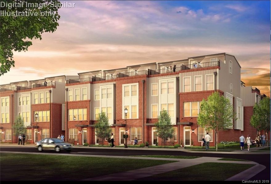 Discover Charlotte’s BEST kept secret. Nestled between uptown Charlotte, NoDa and Plaza Midwood, This stunning 4 story townhome features, 3BR, 3.5 Bath, 2 Car Garage plus an amazing view of the city skyline. The Open concept floorplan is perfect for entertaining friends. The modern kitchen opens to your family room and dining room and features white linen cabinets, granite countertops and stainless steel appliances.  The 4th floor offers an open loft, guest suite with full bath  plus a walk out terrace. You can enjoy incredible views in the morning while drinking a cup of coffee or unwind after work as you watch the sunset over the city from your rooftop terrace. Enjoy endless possibilities at Optimist Hall –Charlotte’s newest dining and entertainment hub that’s sure to impress even the most adventurous foodies. Parkwood Square is just steps from the light rail station and offers low maintenance townhome living in the center of where you want to be!