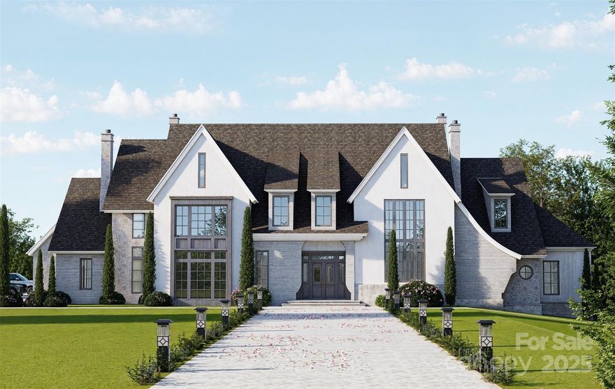 Introducing a masterpiece by Charlotte’s premier builder, Arcadia, and designed by Smith/Slovik. This stunning estate will sit atop a private 1.76-acre double cul-de-sac lot in gated Longview, offering breathtaking water & 4th fairway views. With over 8,500 SF of luxury, this home features 5 BRs, 5 full & 2 half BAs, a 4-car garage, main-level primary suite, chef’s kitchen w/ scullery, & basement w/ bar, theater, gym, playroom & guest suite. A covered terrace w/ outdoor kitchen overlooks a custom pool & spa—your private resort. Longview is a luxury golf community with 24/7 guarded and gate entry. Amenities include clubhouse, dining, saltwater pools, tennis, fitness, & Jack Nicklaus golf. Close to top shopping/dining: Waverly, Blakeney, Stonecrest & The Bowl. A rare opportunity to build your dream home in one of Charlotte’s most prestigious communities. Larger, 12-14,000sqft floorplans avail w/ 7 car garage, bowling alley option & more. Plans & pricing subject to change.