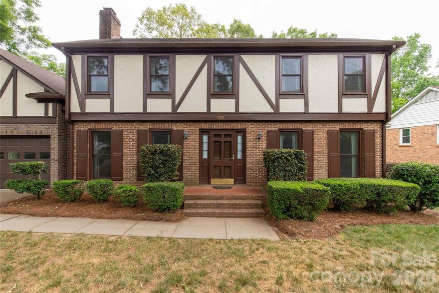 Nestled in the highly sought-after Quail Hollow Estates, this beautiful 4-bedroom, 2.5-bathroom home exudes charm and warmth. The spacious living room welcomes you with natural light, enhanced by brand-new windows installed in 2023, creating the perfect space for relaxation or entertaining. Adjacent, the formal dining room offers an elegant setting for gatherings, while the kitchen showcases updated cabinetry completed in 2020, ample storage, and a cozy breakfast nook ideal for casual meals. The heart of the home, the den, features a fireplace that adds a warm and inviting touch, perfect for relaxing evenings. Upstairs, the primary suite serves as a peaceful retreat with an en-suite bath and generous closet space, while the additional bedrooms offer comfort and flexibility for guests, office space, or hobbies. A two-car attached garage provides added convenience and storage. Outside, the expansive backyard creates a private setting for entertaining, gardening, or simply unwinding. Custom drapes throughout add a refined finish, while the HVAC system replaced in 2020 enhances everyday comfort. Ideally located just minutes from shopping, dining, and entertainment, this home blends timeless character with thoughtful updates in one of Charlotte’s most established communities.