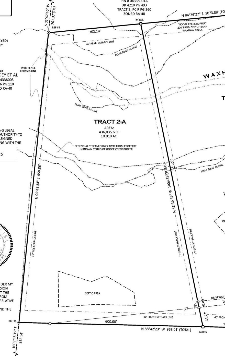 Serenity Creek is a rare, private, soon-to-be gated, subdivision of country estates located in Waxhaw, NC. Designed for extreme privacy & natural beauty, this thoughtfully planned community consists of four large-acreage lots that back up to the gently flowing waters of Waxhaw Creek. This tranquil setting offers both security & a sense of peaceful seclusion. Towering hardwood trees fill the landscape, creating a peaceful, wooded environment with a timeless appeal. The land is level, offering endless opportunities for outdoor recreation, including the care and keeping of horses and other farm animals! Lot 2A has been evaluated by a soil scientist & comes with a designated 4-bedroom septic area, making the land build-ready for your dream home (owner to obtain a septic permit from Union county or a soil scientist). Bring your own builder & plans, or allow us to recommend one of our preferred builders to assist you with bringing your vision to life! Gravel road is under construction.