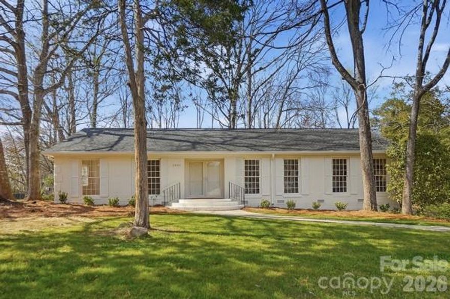 Beautiful curb appeal w/this attractive, newly renovated, full brick 3BR/2BT ranch home in McClintock Woods! Welcoming porches, refreshed landscaping, mature trees, & level lot all contribute to outdoor enjoyment. The entire exterior & interior were recently painted. New & refinished hardwood flooring throughout. Beautiful kitchen & bathrooms full remodels just completed. Kitchen w/quartz countertops, new cabinetry, s/s appliances. Bathrms w/quartz vanities, new toilets, flooring, tub, showers, & mirrors. New lighting, door hardware, & ceiling fans throughout. Fantastic natural lighting! Convenient office/playrm off breakfast area. Spacious family room w/screened porch access will be favorite gathering spots. Large storage shed w/power in the nearly fully fenced rear yard. The n’borhood enjoys numerous activities w/a voluntary HOA. Minutes to shopping, dining, & schools, 15 min to downtn Charlotte. Permits not pulled during renovations. Listing agent is partial owner of this property.