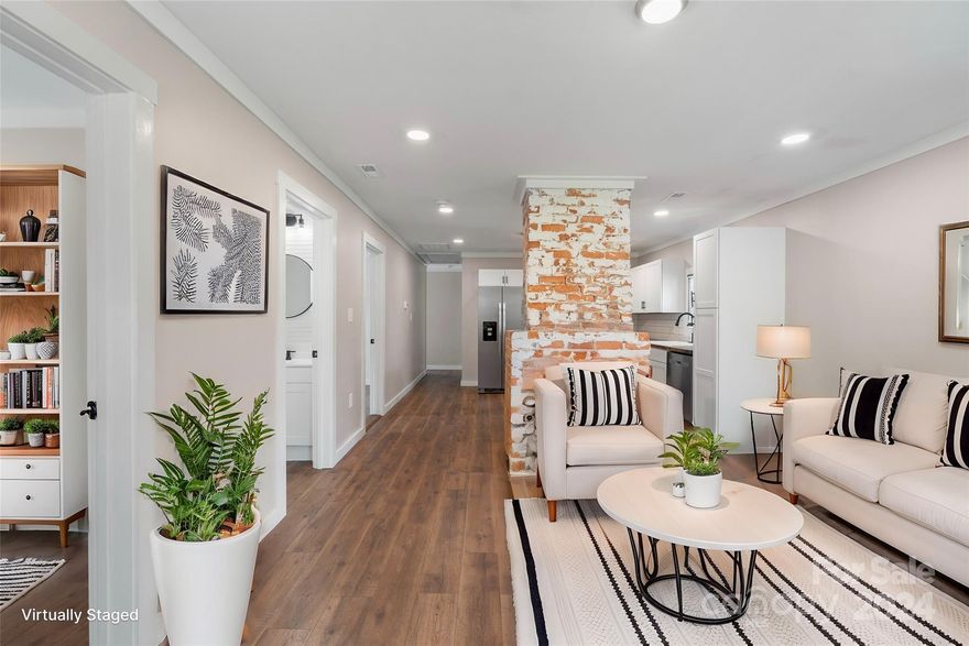 Welcome to your dream bungalow, beautifully remodeled and brimming with charm! This inviting 3BR/2BA oasis is perfect for serene living, with no HOA restrictions. 
Centrally located in Kings Mountain, 9 minutes from Two Kings Casino, 4 minutes from the Crowders Mountain Trailhead, and within walking distance to Atrium Health Kings Mountain.
This home boasts a host of brand-new features and superb craftsmanship:
Brand new central air/heat, plumbing, water heater and electrical for year round comfort
New Deck: Perfect for outdoor relaxation or entertaining.
LVP Flooring Throughout
Fully Remodeled Kitchen: Equipped with stainless steel appliances and a custom built island
New Bathrooms: Modern finishes and tile
Laundry/Mud Room: Conveniently located off the back entrance/deck.
Spacious Backyard with mature trees-ideal for gardening or outdoor activities.
New Gravel Driveway as of 10/7/2024
Great for the investor looking for a high demand rental.  Fantastic location!
