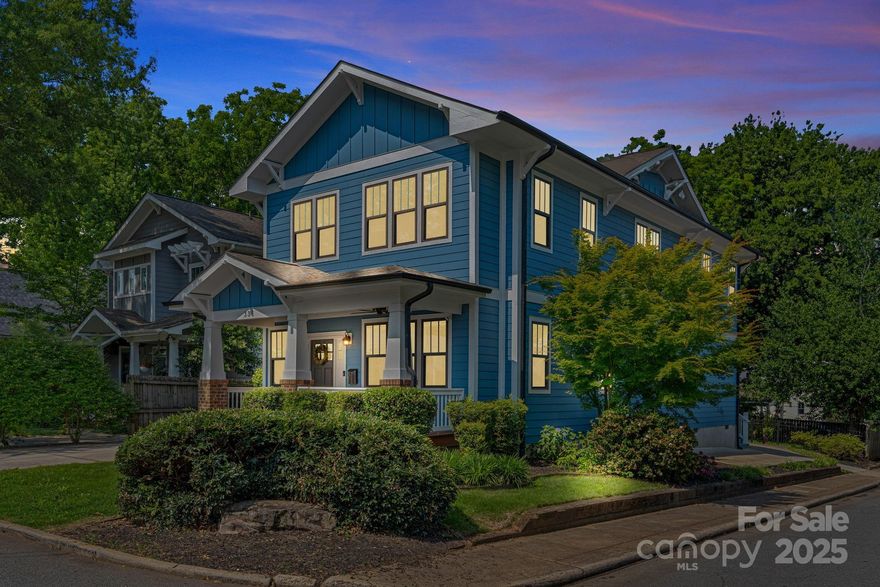 Craftsman charm meets modern living in this 2017 corner-lot gem in historic and sought-after Biddleville! With 4 bedrooms, 3 baths, and over 2,600 sq ft, this home is designed for both style and function. The open floorplan showcases a chef’s kitchen with granite counters, stainless steel appliances (all included), a large island, farm sink, and microwave drawer. Nine-foot ceilings, gleaming hardwoods, and abundant natural light flow throughout. The spacious primary suite offers a spa-like bath and large walk-in closet, while a secondary suite on the main level (complete with Murphy bed) doubles perfectly as a guest room and home office. Upstairs, you’ll find a versatile loft and excellent storage.

Step outside to enjoy a covered front porch, rear deck, and fully fenced yard—ready to transform into your dream outdoor oasis. Imagine morning coffee on the porch, weekend grilling on the deck, or winding down in the evening under the string lights you’ll add.

Location is where this home truly shines. Just two blocks from the Gold Line, commuting Uptown is effortless—leave the car behind and enjoy an easy ride to work, restaurants, or cultural events. You’re also within walking or biking distance to parks, tennis courts, local breweries, Savona Mill, Wesley Heights, and the heart of Uptown Charlotte. Whether it’s a morning jog through tree-lined streets, a quick trip to a coffee shop, or dinner out with friends, this home puts Charlotte’s active lifestyle at your doorstep.

Blending lifestyle, location, and livability, 331 Solomon St is more than a house—it’s a launchpad for the life you love. Plus, ask about up to $20k in lender incentives to make it yours!