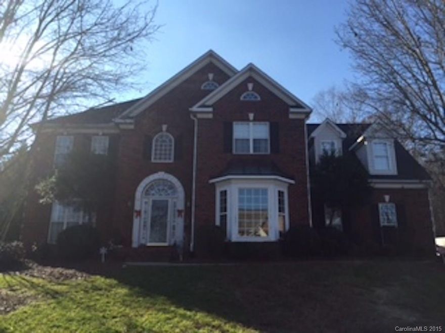 Great deal in Gable Oaks. All bedrooms on 2nd floor, with 5th bedroom/bonus and 2 full baths. Master has private bath with separate tub and shower. Beautiful kitchen, with electric cook top, looking into the family room with cozy fireplace. Large backyard with deck, 2 car side garage, and beautiful landscape. Desirable community pool, tennis and volleyball courts, and playground. Prime location close to shopping, restaurants, and I-85. This home is being sold AS IS.