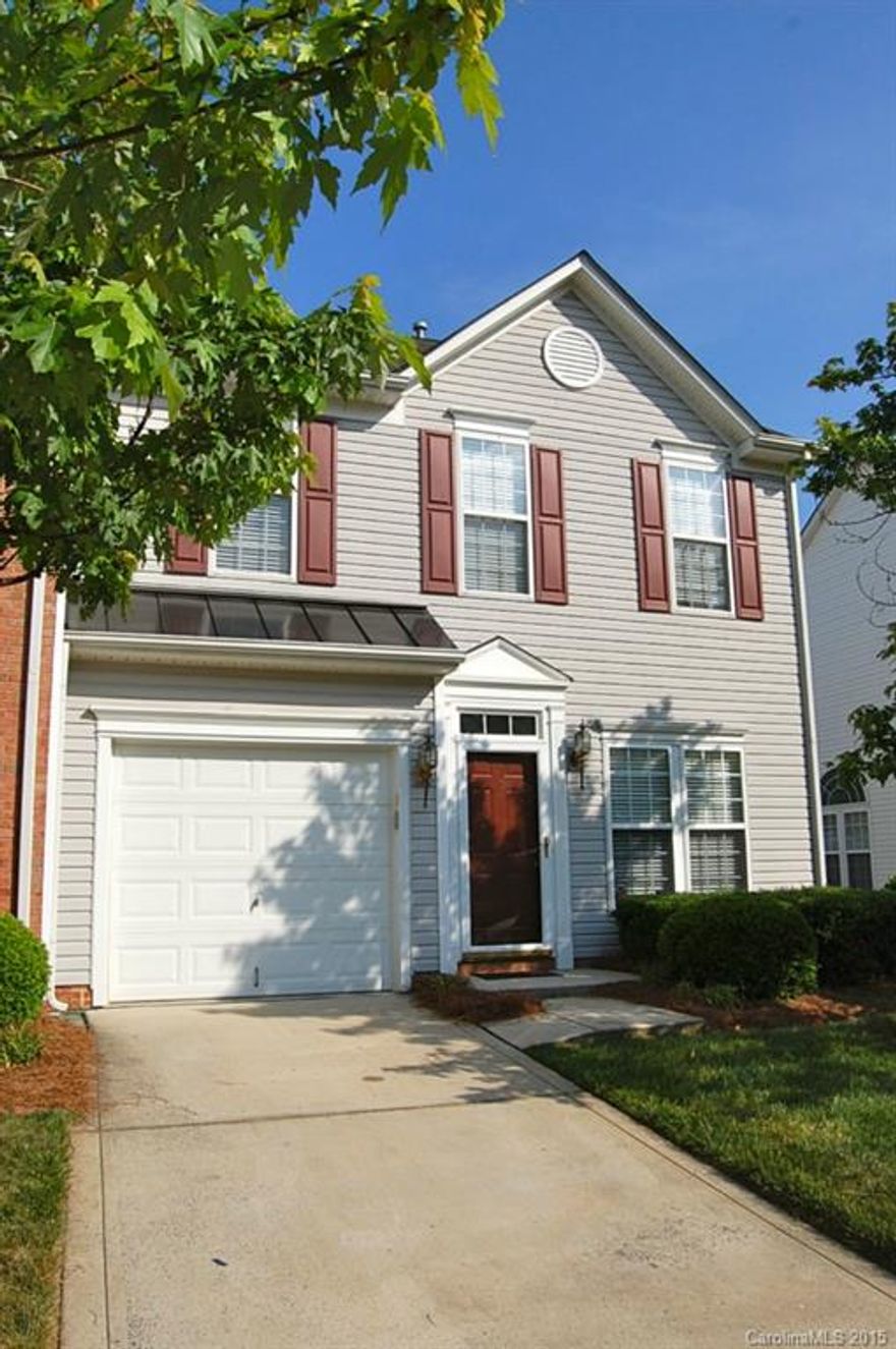 Beautifully maintained townhome in quiet neighborhood, adjacent to Stallings Park! Open kitchen with plenty of cabinetry, a center island, ceramic tile floors, and an eat-in breakfast area! Spacious living room, a large dining room, and laminate wood throughout main floor. Large master suite with full bath and walk-in closet! Enjoy the private outdoor patio and fenced-in yard. Easy access to I-485 and low Union County taxes! A must see!