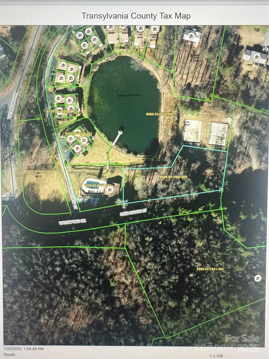 Level lot adjacent to the Waterford Clubhouse. Located in the ETJ, LOT IS NOT PART OF WATERFORD PLACE, and is not bound by the HOA Covenants and Restrictions, but is accessed through the neighborhood. Build your mountain home within walking distance to nearly 9 miles of trails in the 395 acre Bracken Mountain Preserve or a short walk to the world renowned Brevard Music Center. It is less than 2 miles to Main Street Brevard, the Lumberyard District, 10 minutes to Pisgah National Forest, 25 minutes to Asheville Airport. Call listing agent for details regarding interacting with the Waterford HOA. Lot is not platted into Waterford Place, and is located outside Brevard city limits within the ETJ.