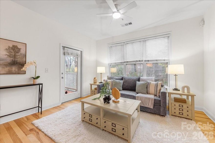 Beautifully updated 2-bedroom, 2 full bath condo featuring hardwood floors, fresh paint (2026), and brand-new carpet (2026). Spacious living areas, in-unit laundry, and generously sized bedrooms with large walk-in closets offer comfort and convenience. The primary suite includes a private bath.

Unit includes 1 of only 2 dedicated storage units on the floor, located at the end of the hallway. Enjoy community pool access and easy, low-maintenance living! The building is conveniently located walking distance from Park Road Shopping Center and the light rail!