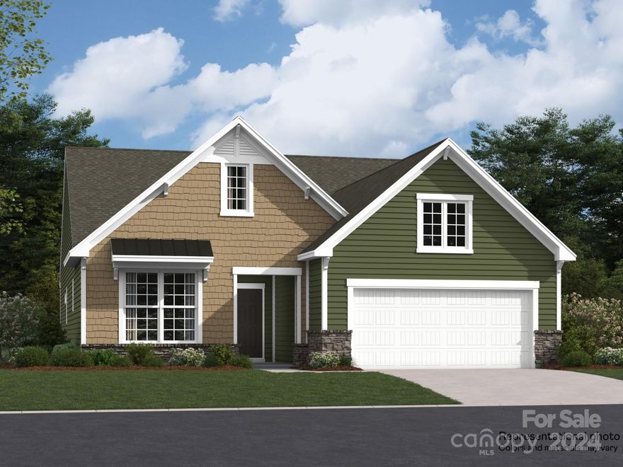 This new two-story home design combines comfort and convenience. The first floor features an open-plan layout among the family room, dining room and gourmet kitchen, plus a study and a covered back patio. An optional sun room can be added. The owner’s suite and a secondary bedroom are on far ends of this floor. The second floor offers a third bedroom and a versatile bonus room.The Elizabeth neighborhood will boast easy access to I-77, resort style amenities, and over 80 acres of commercial space; what convenience. Call us to schedule a tour of our homes today.