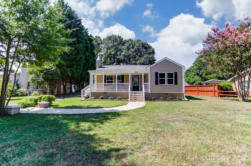 Classic 1940's Bungalow! Completely renovated from top to bottom. Rocking front porch invites you to the open floor plan with tons on light. Open living room offers new gas log fireplace, kitchen presents granite countertops, newer cabinets, all appliances are included and coved dining area. Full bath with granite vanity. 2 spacious bedrooms with large closets with sliding doors. Other recent upgrades include laminate wood floors throughout, 2017 roof, HVAC 2021, outside Generator 2022, Gas fireplace insert 2019. Newer siding, windows, electric and plumbing. Enjoy the 24x17 back deck with 12x16 concrete pad. For the hobbyist or car fanatic this home offers a 775 Sq ft 3 car garage with power and water. Location is near everything, highways, shopping, restaurants. Completely move-in ready. This is a MUST SEE!