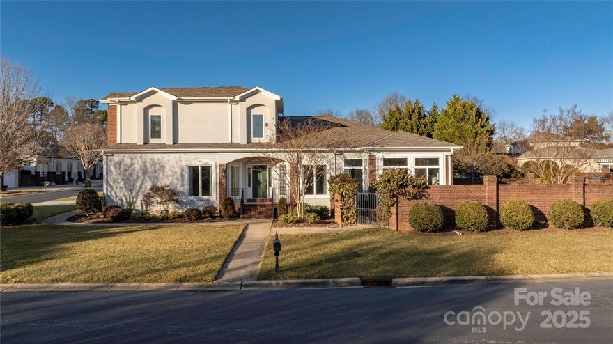 IT WON’T LAST! Come see the exclusive Preston at the Lake neighborhood, a private gated community nestled on a serene cove of Lake Norman. Walk out your front door & around the corner & you’re on your private beach on Lake Norman. Enjoy the privacy of brick-walled courtyard homes & amenities such as a sandy private beach, paddle board/kayak launch, day dock, tennis/pickleball court, & pool with community clubhouse. Enjoy resort lifestyle every day in this professionally decorated home. 1st floor features a beautiful kitchen with quartzite counters, wet bar w/ seating, dining room, enclosed three season sunroom, office, primary suite, guest suite w/ ensuite, laundry, & powder room. Two more spacious bedrooms & a full bath are on the second floor. The property features an in ground irrigation system, two car garage w/ epoxy floor,  private brick paver patio & encapsulated crawl. People wait YEARS for a residence of this quality to become available in Preston-only 43 exclusive homes!