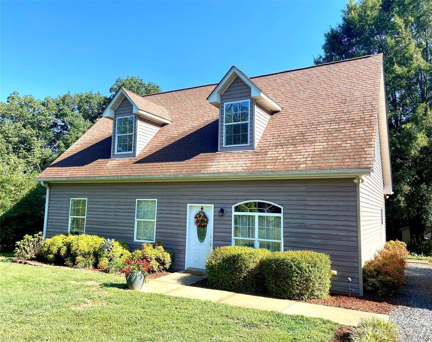 Attractive home in a nature lovers setting with 25+- acres of privacy bordering a bold stream. Enjoy the homestead lifestyle with fruit trees, raised bed gardens, and a free-range chicken coop.  Tall mature forest and pine timber areas are in the tax deferred forestry program. Elevated home site allows for long range winter views. Remove some trees and the views will be year round. The first floor features 10' ceilings, LVP flooring, primary suite with private bath, second bedroom, and flex space or office. Out back is a Koi pond, patio area, and a gazebo. Huge 30' by 50' workshop, large metal carport, storage buildings and a storage trailer included. Two deeded accesses. Heated and cooled by mini-split systems.  Due to the mini-split system, the bathrooms do not have a direct heat source and are listed as non heated footage. Septic permit allows for the flex space/office to be converted to a 4th bedroom.  Hilly with several flat and gently sloping areas. Deer stands in place convey.