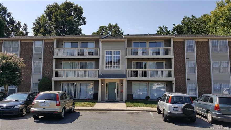Perfect investment opportunity close to UNCC.  Three bedroom, two bath condo located on the third floor.  Includes all appliances.  Kitchen with breakfast bar, balcony off back.  Roof 2010 per HOA.  Make this property your's with some TLC.  Owner selling "as is".