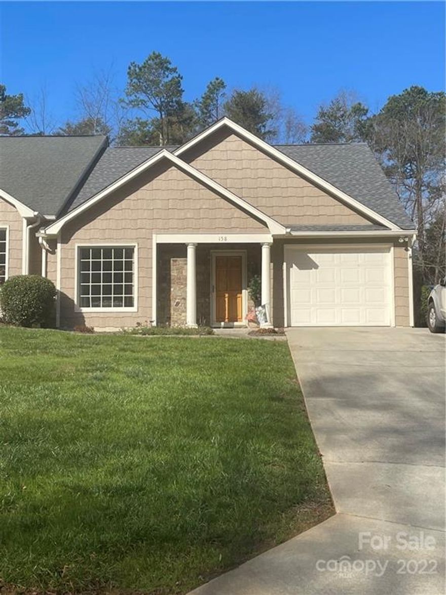 Quite neighborhood tucked out of sight. Close to shopping, restaurants, and schools.. This charming 3br/2.5bath townhome is located in a prime NW location! Situated on a dead-end road, the only car or pedestrian traffic is that of the small community of 10 duplex townhomes. Primary bedroom is on main level with living areas. Sunroom opens to back patio with storage shed. Upstairs is two bedrooms, one bathroom and a walk- in attic for storage.  Home is well landscaped but you can’t see it this time of year. Roof with 50yr shingle added in 2021. Water heater replaced with tankless gas heater in 2022. Kitchen appliances replaced in 2018 with stainless steel appliances. Single garage and 2 car parking. Hardwood, carpet and tile floors. Seller is offering $2000. Carpet allowance.
