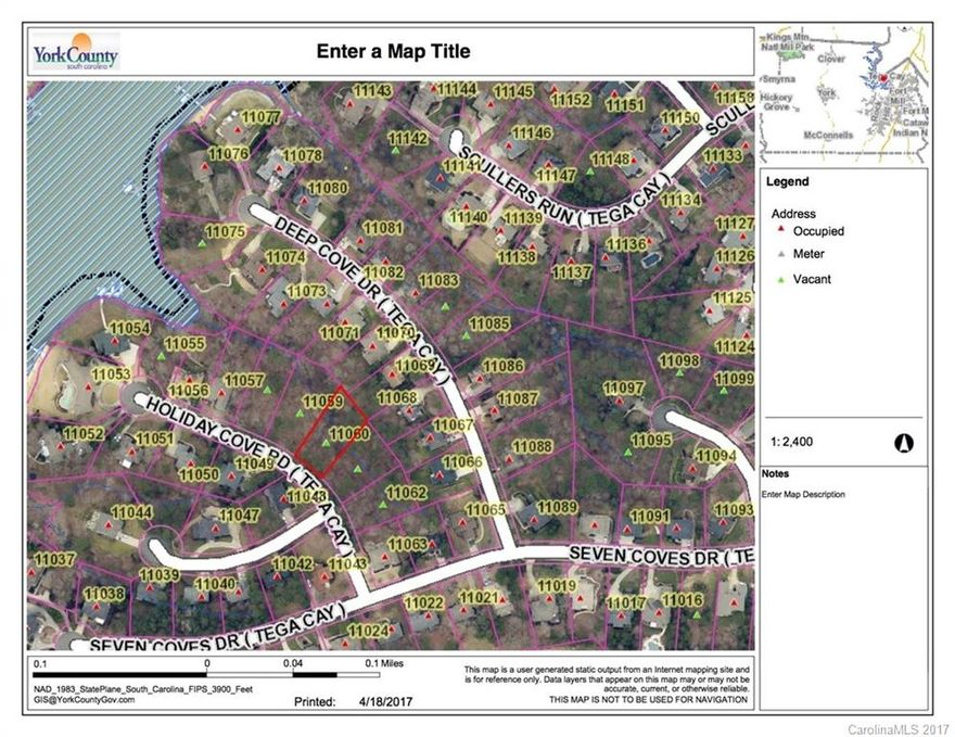Fantastic opportunity to build your custom dream home in Tega Cay.  One of three lots located in the beautiful Seven Coves neighborhood.  Cut-de-sac street, mature trees.  Lots are available individually or can be purchased together.  Tega Cay amenities, vacation lifestyle including lake, marina, golf, club house, tennis, walking trails parks, Fort Mill Schools and so much more! Visit http://www.tegacaysc.org/1205/Code-of-Laws for information on subdivision & land development code.
