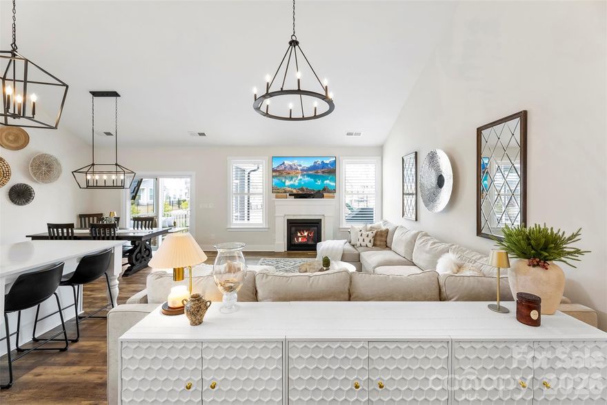 Missed it the first time? It’s back!
Discover this exceptional ranch-style home located at the end of a quiet cul-de-sac in highly sought-after Masons Bend in Fort Mill.  Surrounded by a serene wooded area, this residence offers rare privacy and a beautifully elevated living experience. Step inside to soaring 18-foot ceilings that create an impressive sense of space and natural light throughout the main living areas. The thoughtful floor plan features three bedrooms on the main level, providing effortless, functional living for all lifestyles. Upstairs, a private guest suite with full bathroom, and multipurpose room, offers the perfect retreat for visitors, an older child, or a dedicated home office. This home combines luxury finishes, architectural interest, and a prime setting—an outstanding opportunity. Agent is Owner
Ask about special lender incentives.