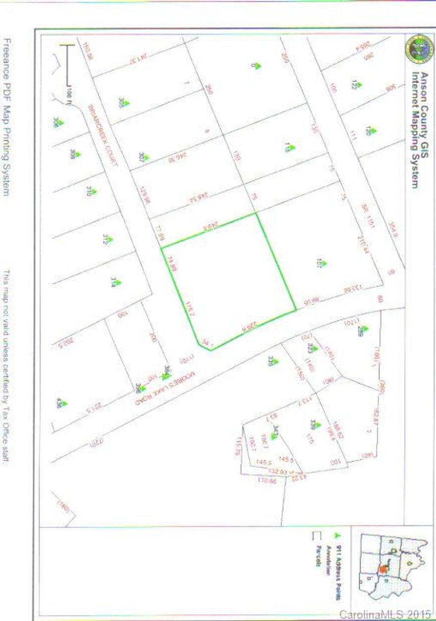 Large lot on corner of Moores Lake Road and Briarcreek Court.  Layout is perfect for a home site or could be two home sites.  Front home on either road!!