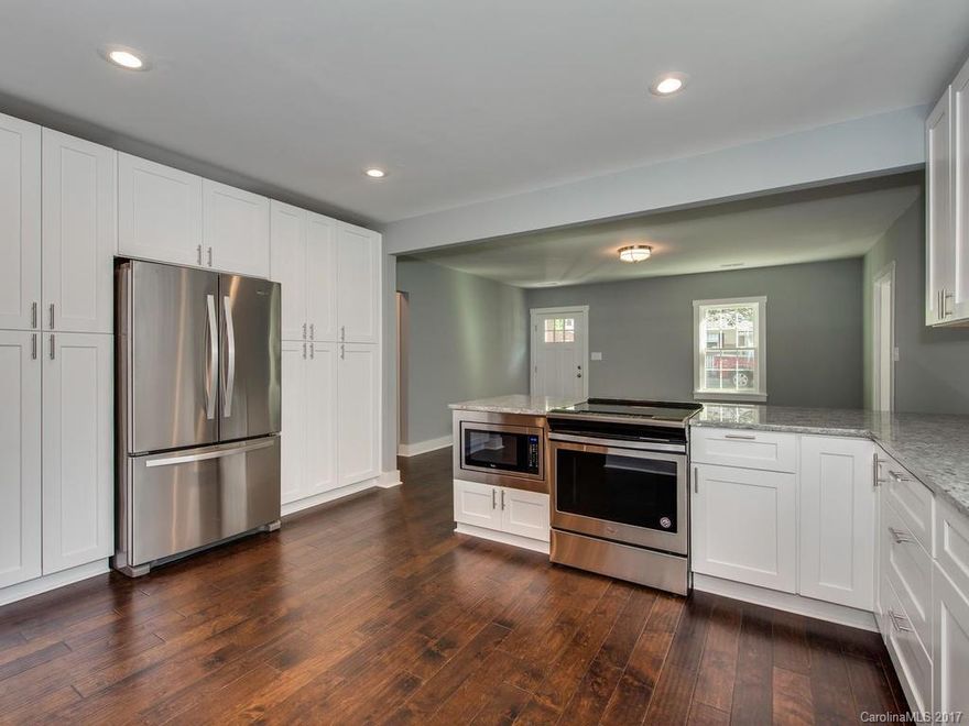 MOVE IN READY!  Don't miss an opportunity to live in a great location, minutes away from Uptown, Noda & Plaza Midwood.  This home has been completely remodeled from top to bottom.  The floorplan is great for entertaining and is centered around an all new large Kitchen w/ SS Appliances & Granite counter-tops.  The new Master Suite features an all tile shower w/glass enclosure, double bowl vanity, and a large WIC.  New carpet, tile, and hardwoods throughout.