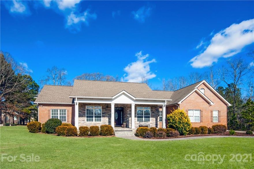 This home has 3 bedrooms and 3 full bathrooms, 2 car garage with an additional garage for an RV or boat. Wood floors on the main level, granite counter tops in the kitchen, sunroom, double sided fireplace, bonus room over the garage. You can also access the deck from the master bedroom. The basement offers ample storage, a workshop, exercise and play area. Only 5 minutes from the Promenade in Indian Land.
Tax breakdown including credits is $2,308.87.