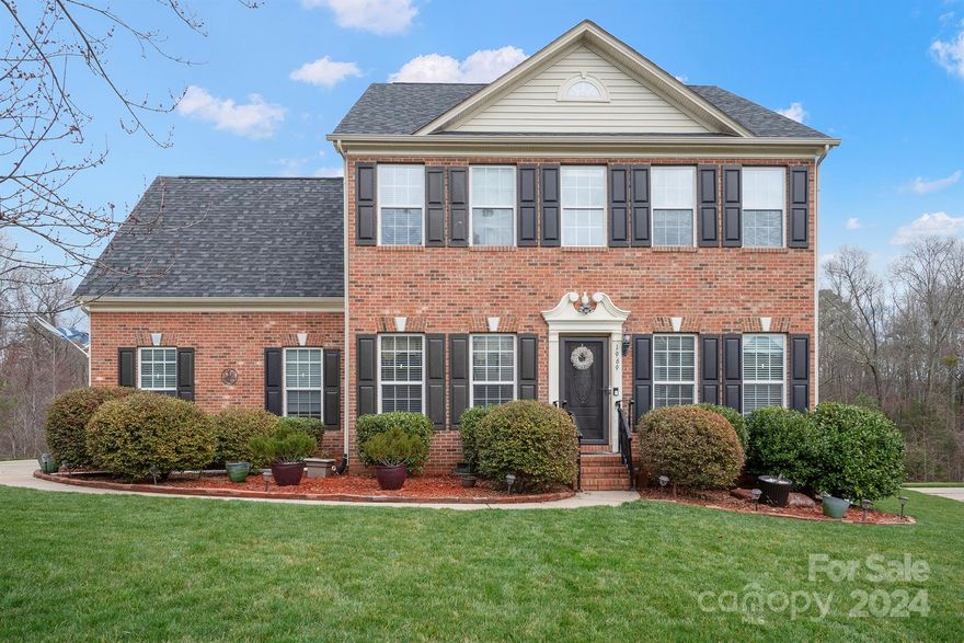 Introducing an elegant 4 BR, 2.5 BA, 3-story home in the heart of Fort Mill, SC. The open floor plan floods the living areas with natural sunlight, creating a warm and inviting atmosphere. Exquisite hardwood floors and elegant granite countertops add a touch of sophistication to the home's design. Expansive Primary BR features dual closets and an elegant en-suite bath. The bonus room on the 3rd floor is a delightful surprise, complete with a closet and roughed-in plumbing.  Perfect for a retreat or for entertaining, the 3rd floor offers endless possibilities for customization. Step into the private backyard with 2023 enlarged patio and discover a peaceful oasis. The home has numerous desirable features: Installed irrigation system, filtration system, 2021 kitchen appliances, a newer washer/dryer and pool table will be included in the sale. Roof is 2014, air ducts installed in 2019, invisible fence for dogs, community pool, and playground. Enjoy SC living and minutes from Charlotte, NC!