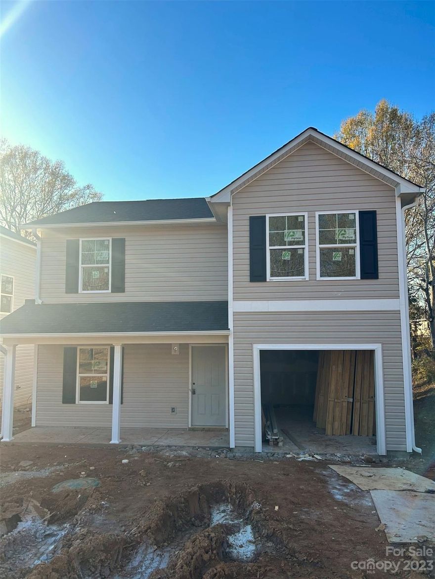 New construction home with 4 bedrooms, 2.5 bathrooms, and 1-car garage. Additional office/flex room on main level. Large main bedroom with vaulted ceiling and walk-in closet. Granite countertops and stainless-steel appliances in the kitchen. Covered front porch and rear patio. No HOA!