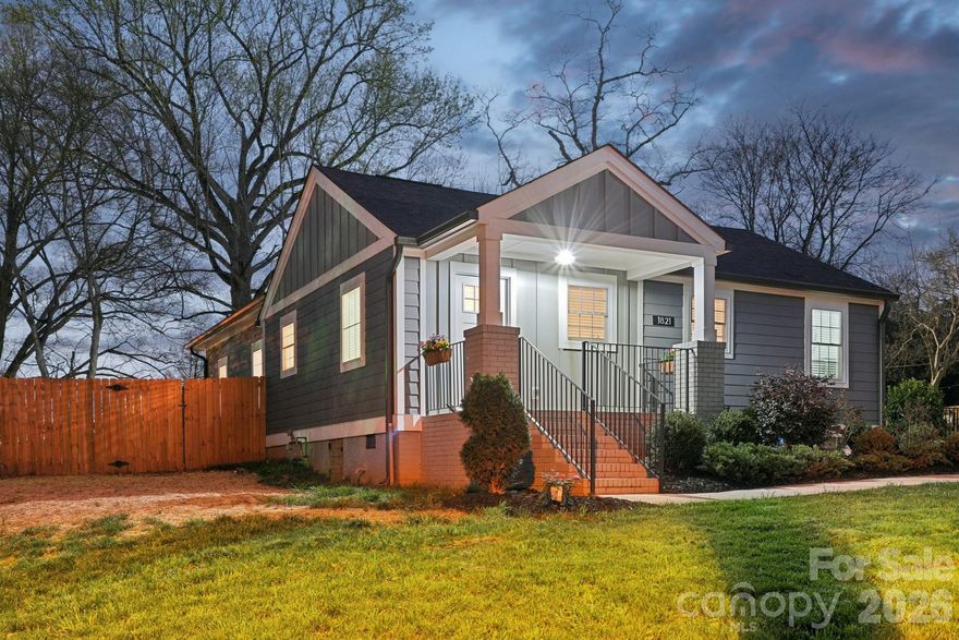 This turn-key home offers a blend of character and modern living in one of west Charlotte's most rapidly evolving areas. Known for its tree canopies, large lots and proximity to uptown, live here and be within minutes to center city, pocket parks, greenways, local restaurants, coffee shops, professional sports, universities, South End, NoDA and other favorite urban neighborhoods. CLT Douglas International airport is just minutes away too. So convenient! Filled with natural light and features beautiful hardwood flooring throughout and spacious, open living areas. Truly the chef's kitchen - designed for both function and style includes a large island with quartz countertops, a gorgeous tiled backsplash, stainless steel appliances, a microwave drawer, gas range, and smart refrigerator. The primary suite is large and spacious with 2 closets. Beautiful tile work in the kitchen and baths add a touch of luxury. The outdoor living shines complete with a private deck and includes an outdoor movie screen - imagine movie nights under the stars overlooking your large fenced backyard with a panoramic view of the Queen City skyline.  All mechanicals, roof, electrical, plumbing new in 2022. Dead end street - no cut through traffic! Washer/Dryer/Smart Refrigerator included. Move in and start living the dream! Inquire about the preferred lender credit up to $4500 to be used towards closing costs or to buy down your interest rate!