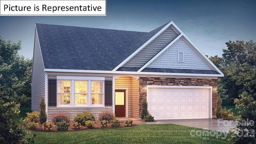 Brand new community in the beautiful town of Locust.  Crossroads is located off of Albemarle Road, only 30 minutes from Charlotte.  This home is an incredible value with all the benefits of new construction and a 10 yr. Home Warranty! Home is Connected package includes programmable thermostat, Z-Wave door lock and wireless switch, touchscreen control device, automation platform, video doorbell, and Amazon Echo Show and Echo Dot.  The Aria ranch plan offers spacious living on one level. This open floor plan concept has a split bedroom layout, plenty of additional storage space, and a built-in covered porch in the back yard. This home is great for entertaining! See onsite agent for details.