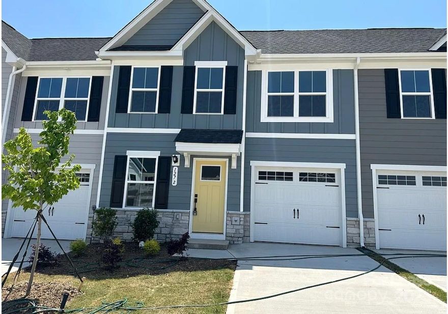 Brand-new 2-story townhouse in Smith Village(Troutman) available for rent now! Built in 2025, This home features 3 bedrooms, 2.5 bathrooms, and a 1-car front-entry garage. The main level includes a master suite with a large walk-in closet and private bath, along with a kitchen featuring a large island, granite countertops, gas range, stainless steel appliances, main level includes a breakfast area, living room, half bath, laundry, and a patio. Upstairs offers two bedrooms, a full bath, and a spacious unfinished attic storage area. Conveniently located near restaurants, schools, and shopping. No need to worry about Lawn Maintenance, this is covered by the HOA (landlord pays the HOA)