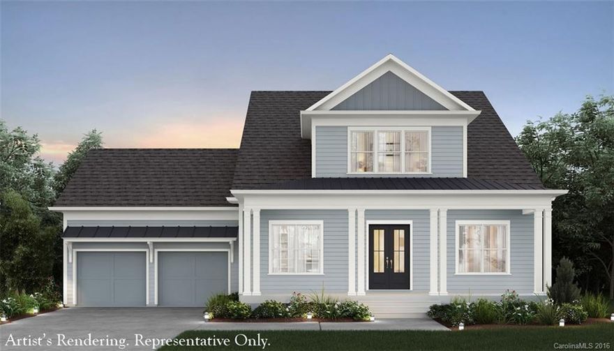 One and a half story First floor owners plan the Foster finally arrived in the Village!  Adorable full front porch, covered back porch, 5" hardwoods on the entire first floor including the master suite and master closets, the family room features 12ft ceiling, butlers pantry, stainless steel appliances and gas cook top and so much more!