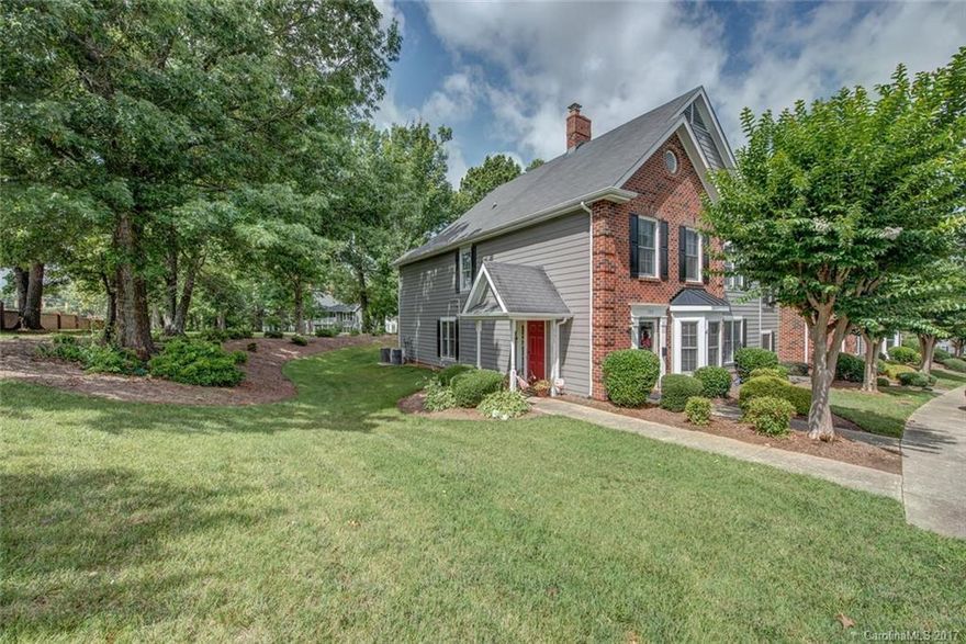 End unit, enter stairs at ground level, upper garden unit mostly all renovated, new floors, updated kitchen,  large den w/FP, walk-in closets, storage off deck, heat pump-1 yr. old per seller, all new appliances per seller.